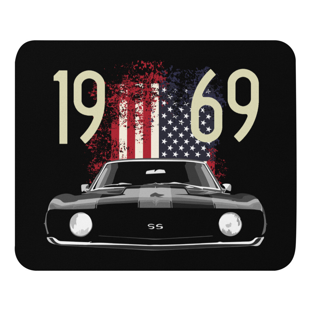 1969 Camaro SS American Muscle Car Custom Art Mouse pad