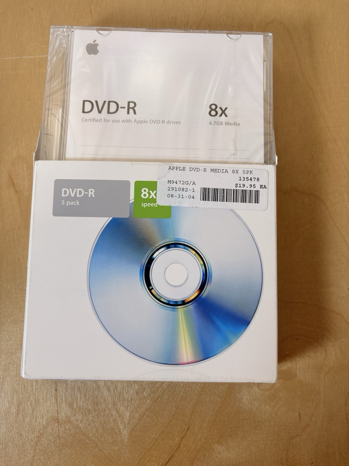 Apple 4x DVD-R Media 5 Pack M8985G/A Authentic OEM  Sealed NOS