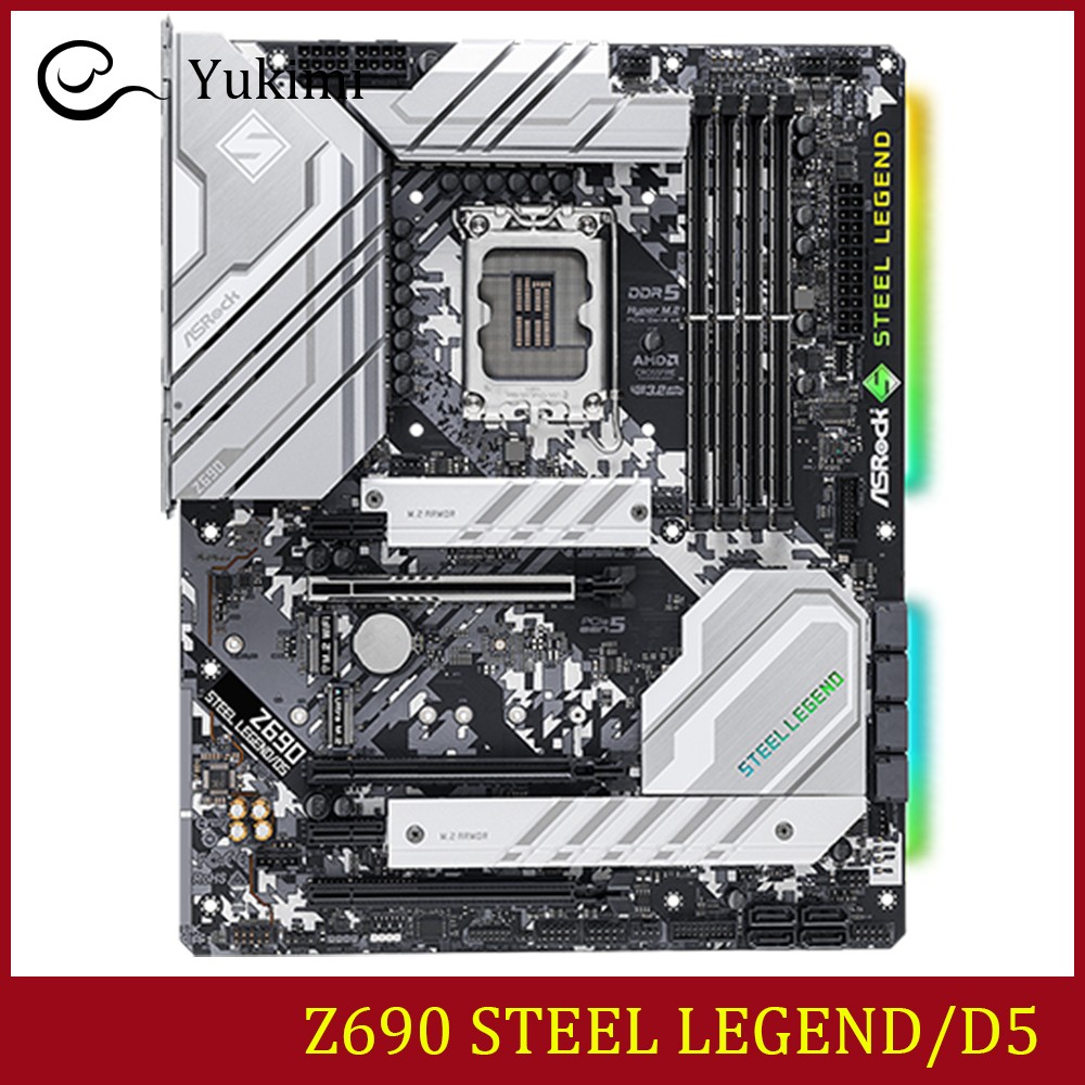 FOR ASROCK Z690 STEEL LEGEND/D5 DDR5*4 192GB LGA1700 ATX Ｍotherboard Test OK
