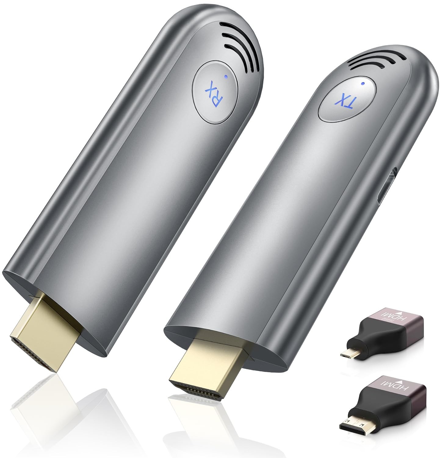 TPUFO Wireless HDMI Transmitter and Receiver, Plug & Play Portable 2.4G/5G Wi...