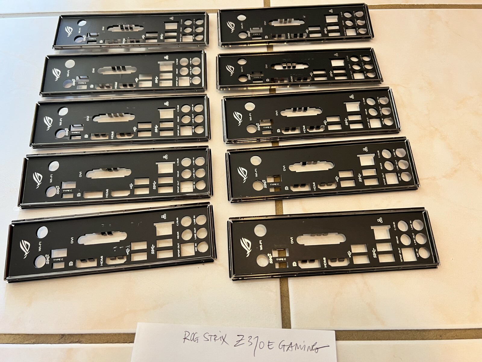 NEW 10 Pcs ASUS IO SHIELD for ASUS ROG STRIX Z370E GAMING ,( iNSULATED) ORIGINAL