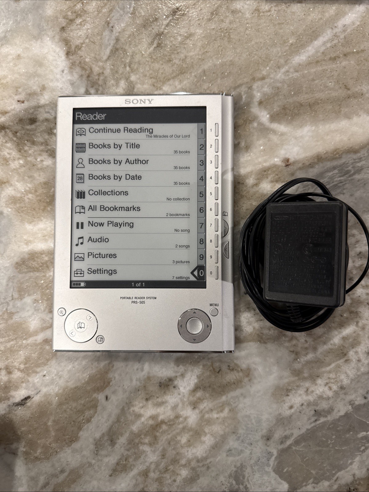 Sony PRS-505 Silver 6" Electronic Ink Portable E-Reader System