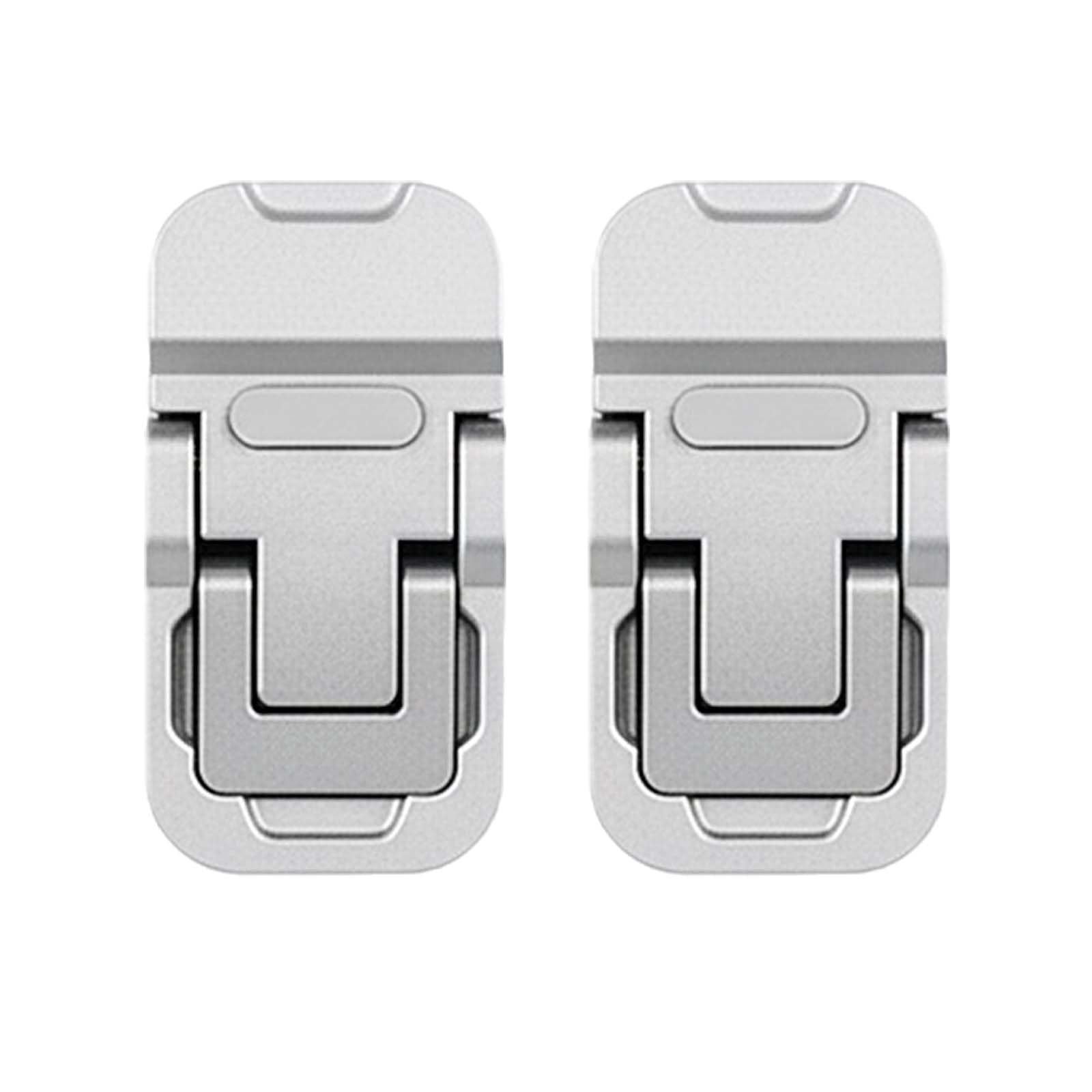 2 Pcs White Portable Keyboard Riser, Dual Tilt Angle Adjustment Foldable Laptop