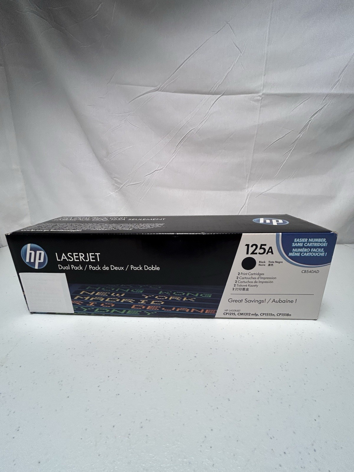 Genuine LaserJet Printer Toner Cartridge 125A Black 1 Pack CB540AD New / Sealed