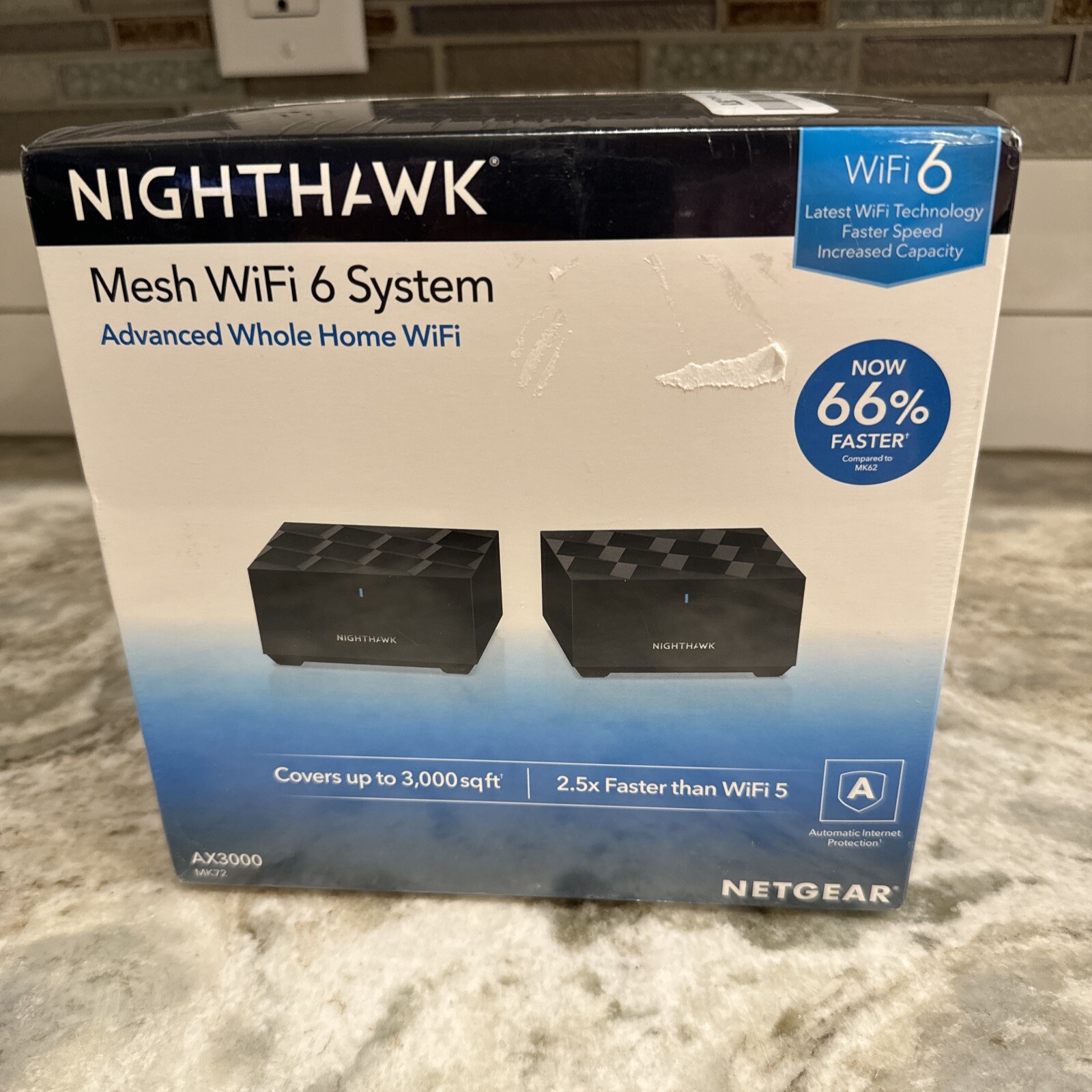 ☂️Router Nighthawk Advanced Whole Home Mesh WiFi 6 System AX3000 Sealed☂️