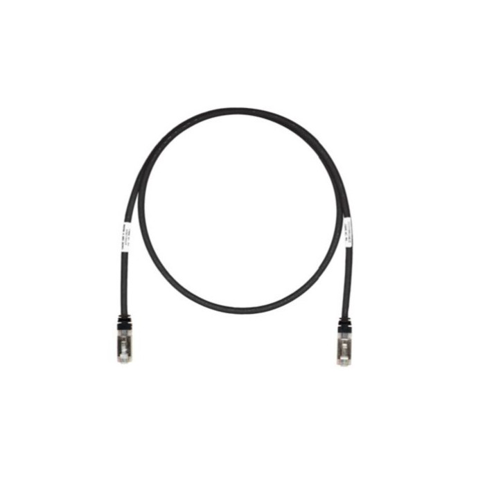 50 ft Panduit STP6X50BL 26 AWG Copper Cat 6A S/FTP Patch Cord Black