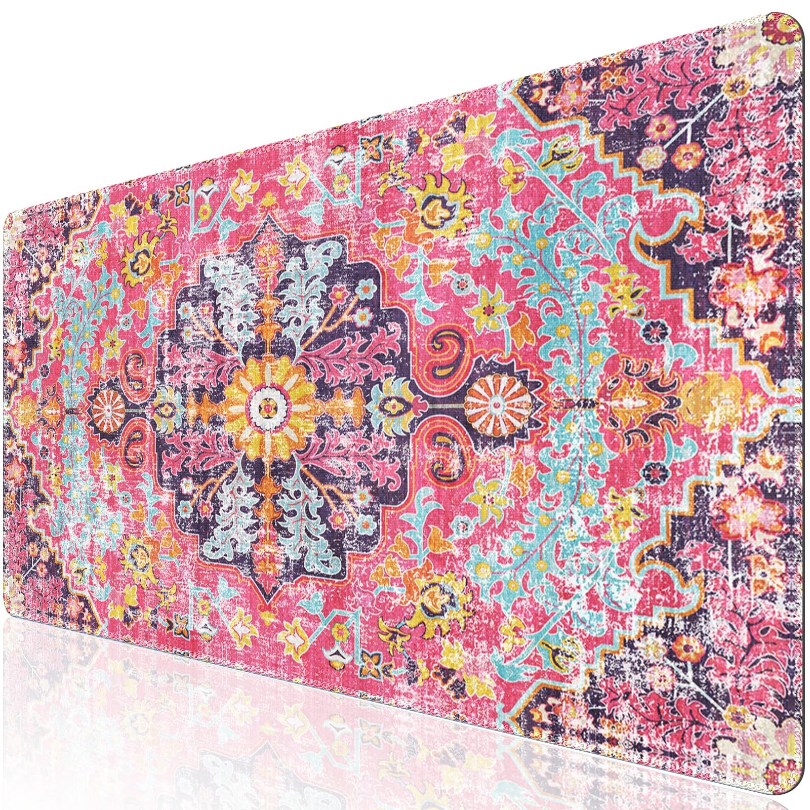 iLeadon Large Boho Desk Mouse Pad Mat Computer Desk Cover Keyboard Mat 1