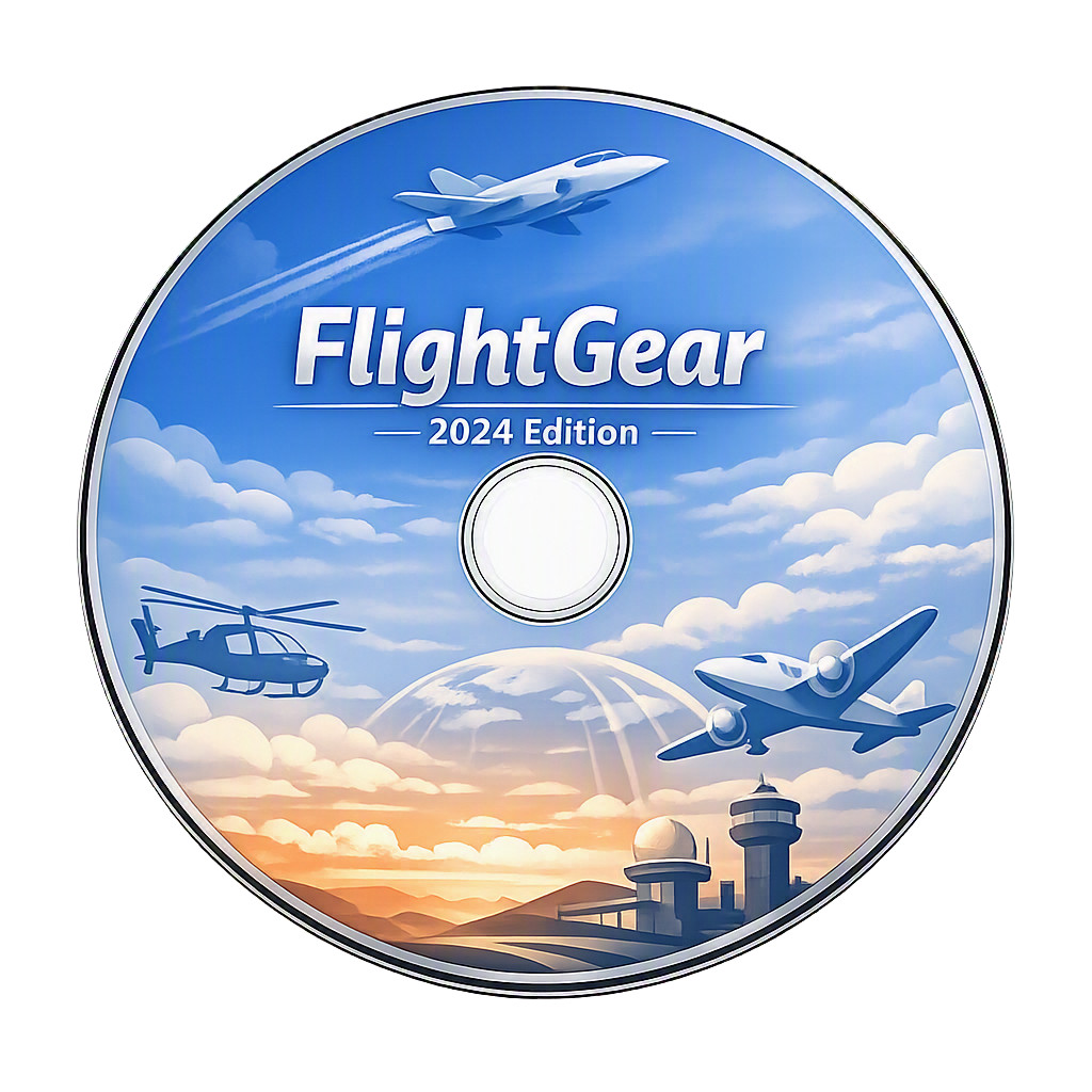 FlightGear 2024 Professional Flight Simulator DVD ROM – 440 Aircraft Edition