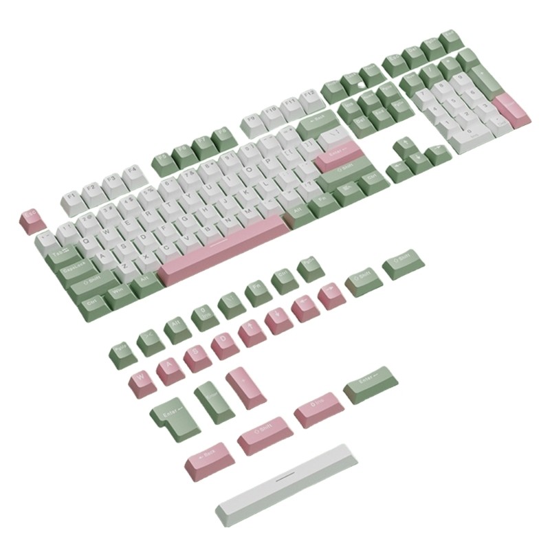 134PCS PBT Double Shot Keycaps OEM Profile Color for Mechanical Keyboard