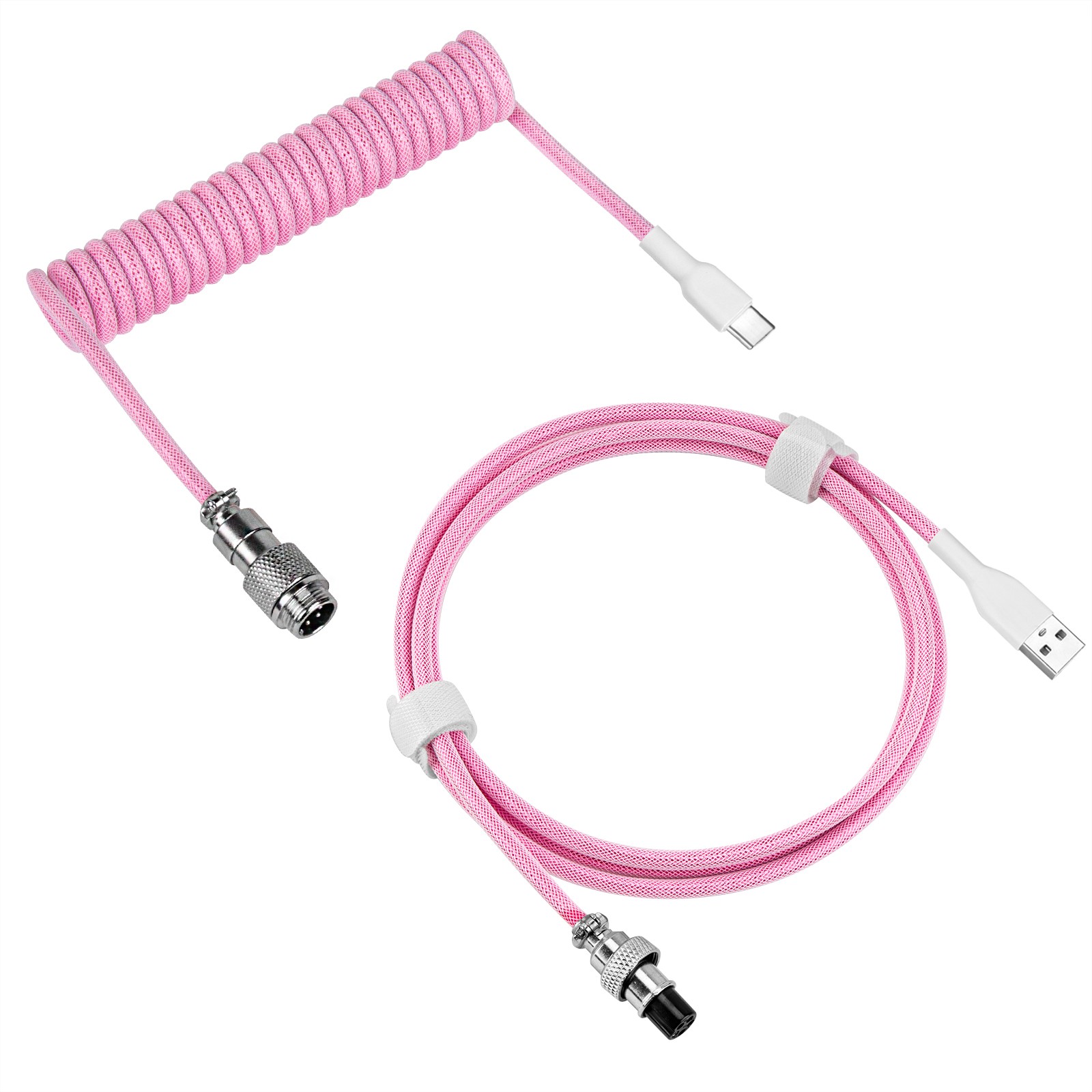 Geekria Coiled USB-C Gaming Keyboard Cable Compatible with Keychron K7 K6 K6Pro