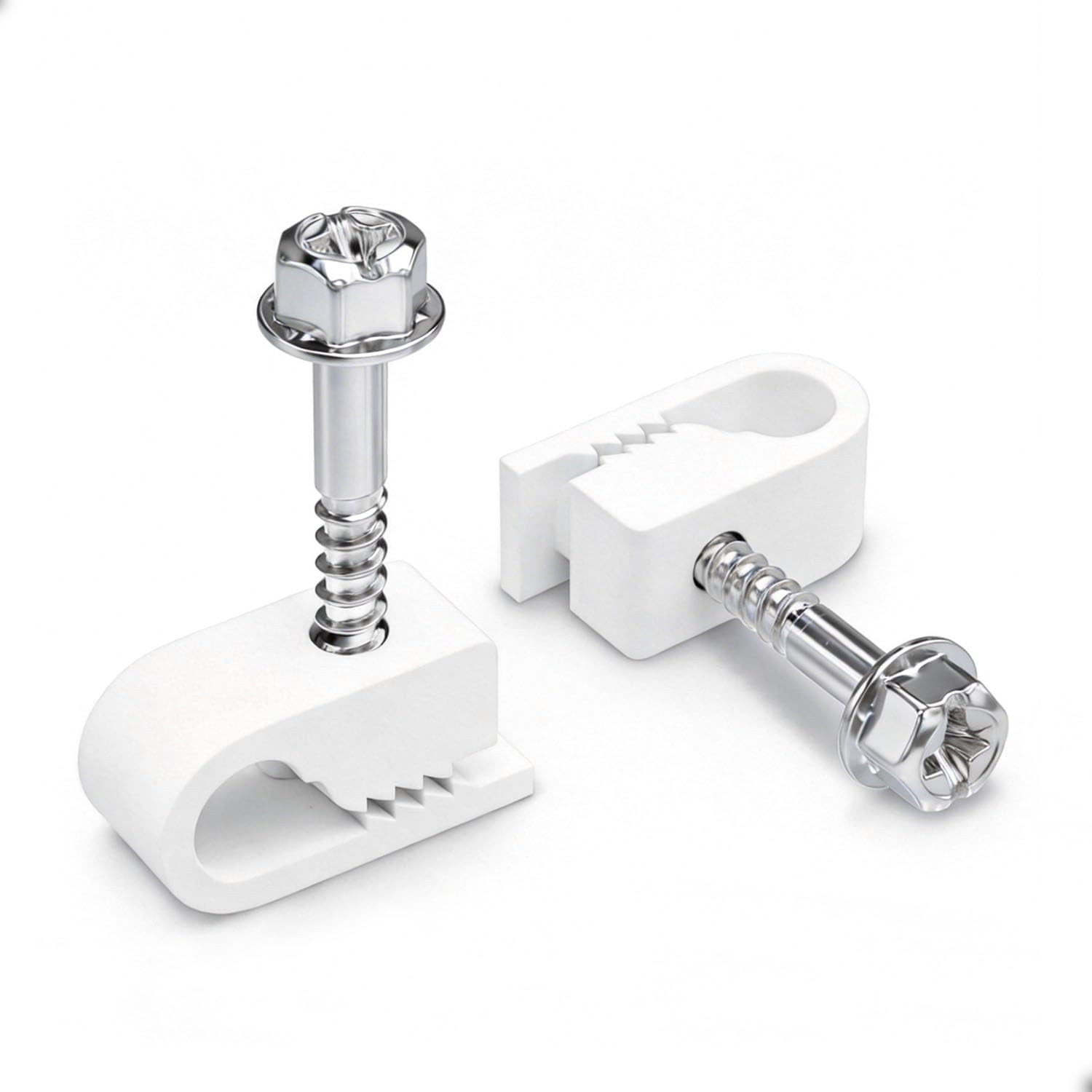 Round Cable Clip with Screws for Starlink Ethernet Cable Wall Install 20 Pack