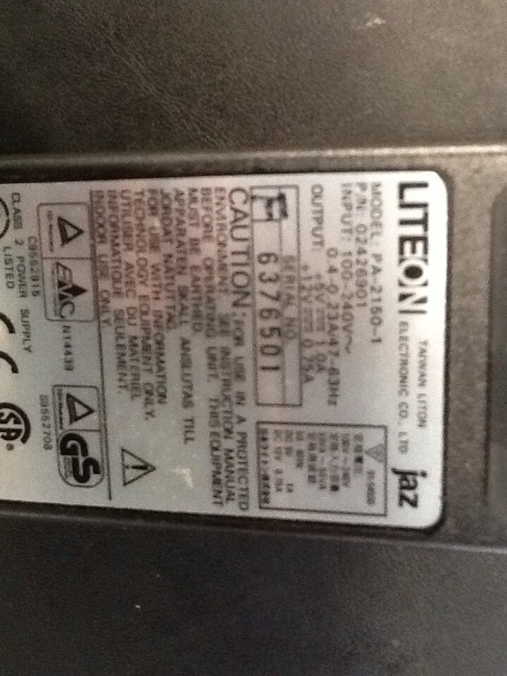 LiteOn   PA-2150-1 AC Charger Adapter DC 5V-1amp ,J-3