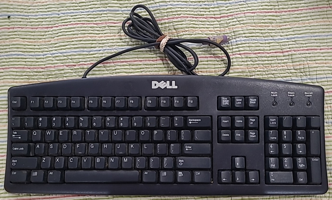 Dell SK-8110 7N242 Wired Keyboard US PS BLACK QWERTY 07N242 Computer Desktop