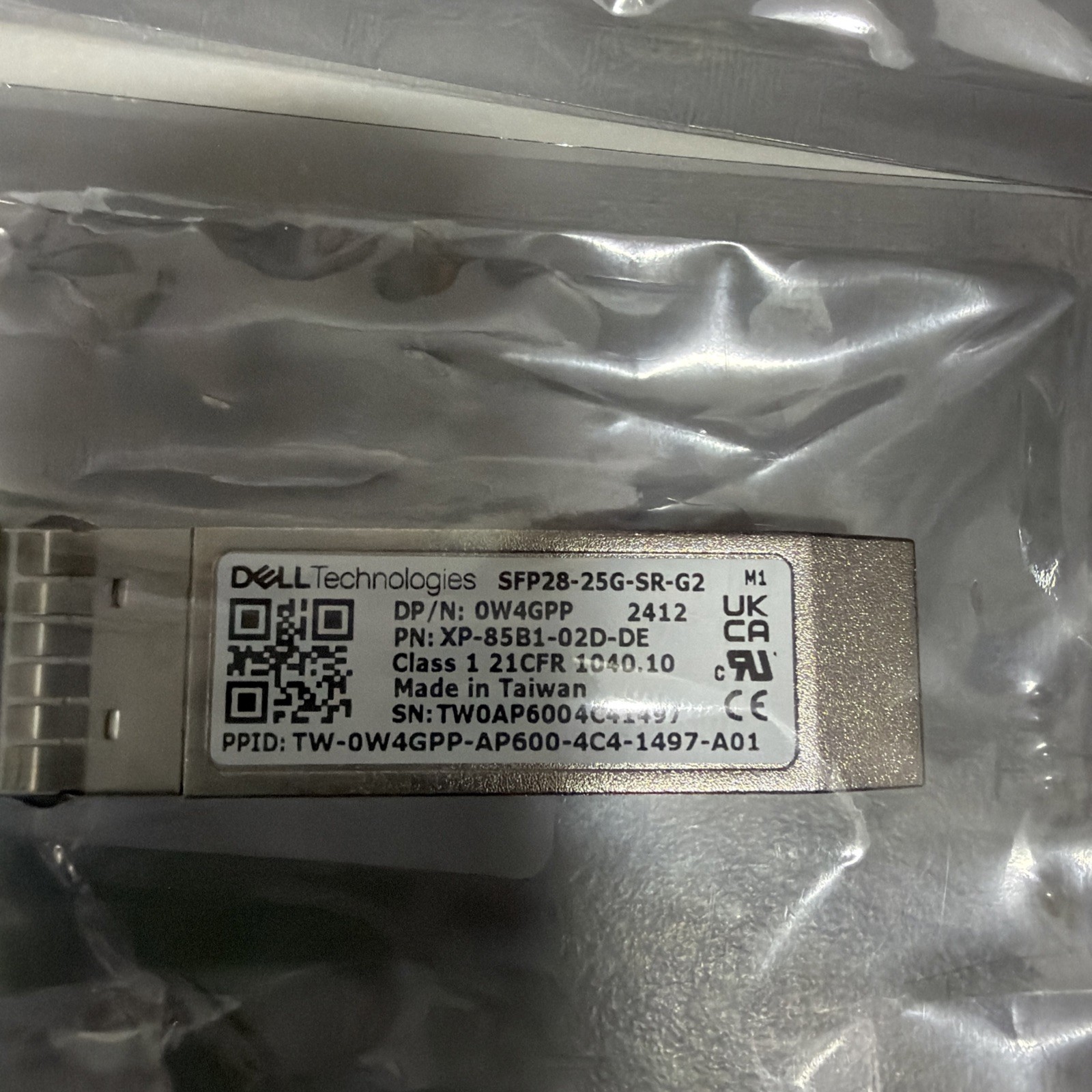 NEW Dell EMC SFP28-25G-SR-G2 Transciever XP-85B1-02D-DE W4GPP