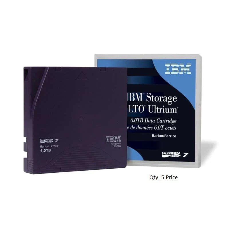IBM 38L7302 LTO ULTRIUM  7 TAPES LTO-7 IBM Brand Original Packaging (5 Pack)
