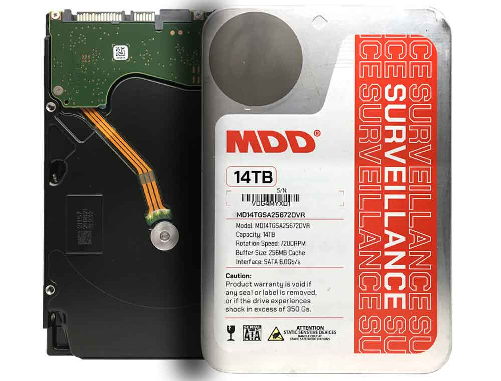 MDD  14TB 7200RPM 256MB Cache SATA 6.0Gb/s 3.5" Internal Surveillance Hard Drive