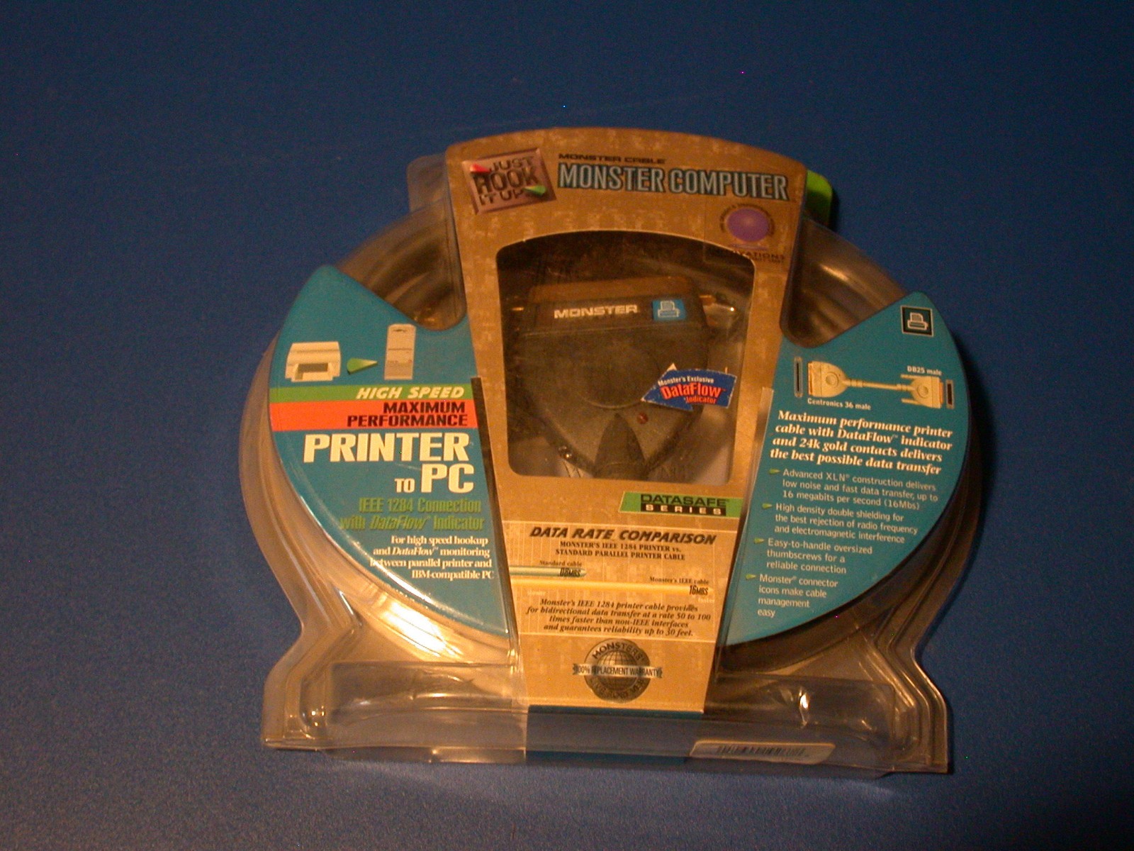 IEEE 1284 A-B parallel printer cable 6'