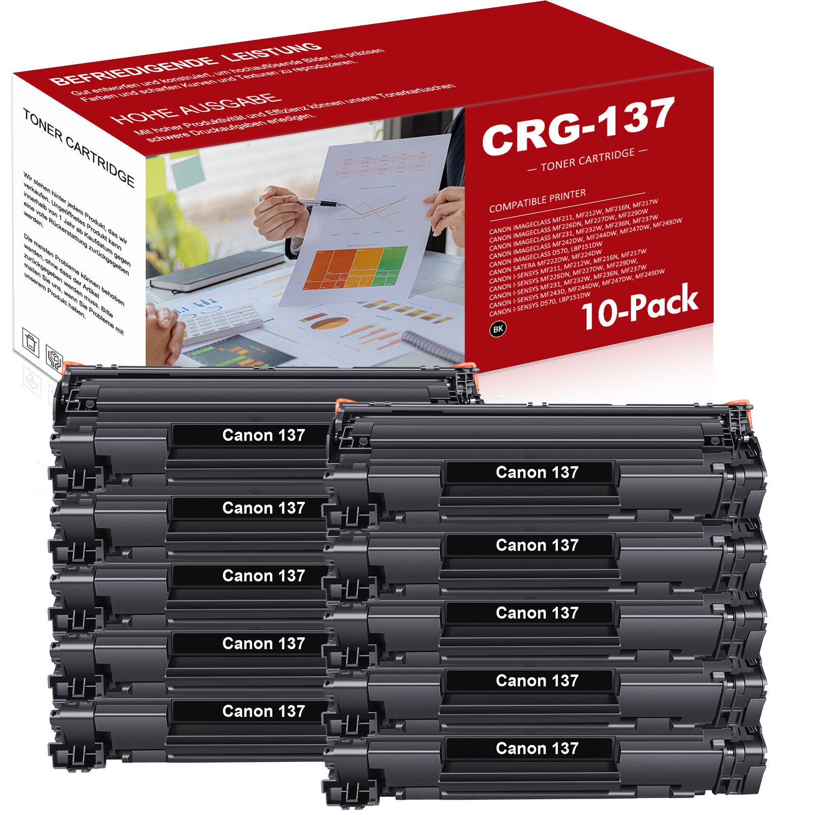 CRG137 Compatible With Canon 137 Toner ImageClass MF232w MF244dw MF236n Lot