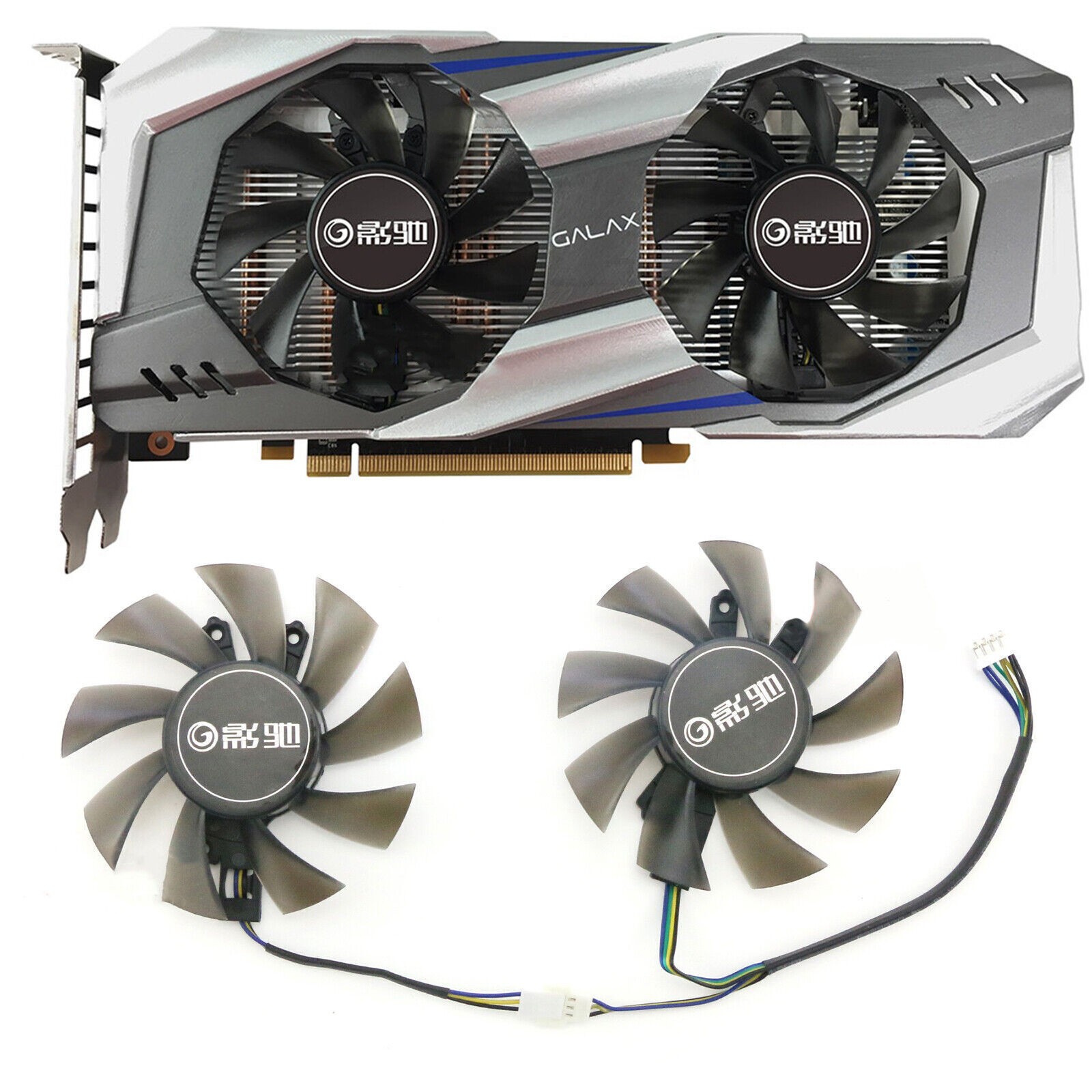 2pcs/set GA82S2H Graphics Card Cooling Fan for GALAX P106-100 3GB/6GB