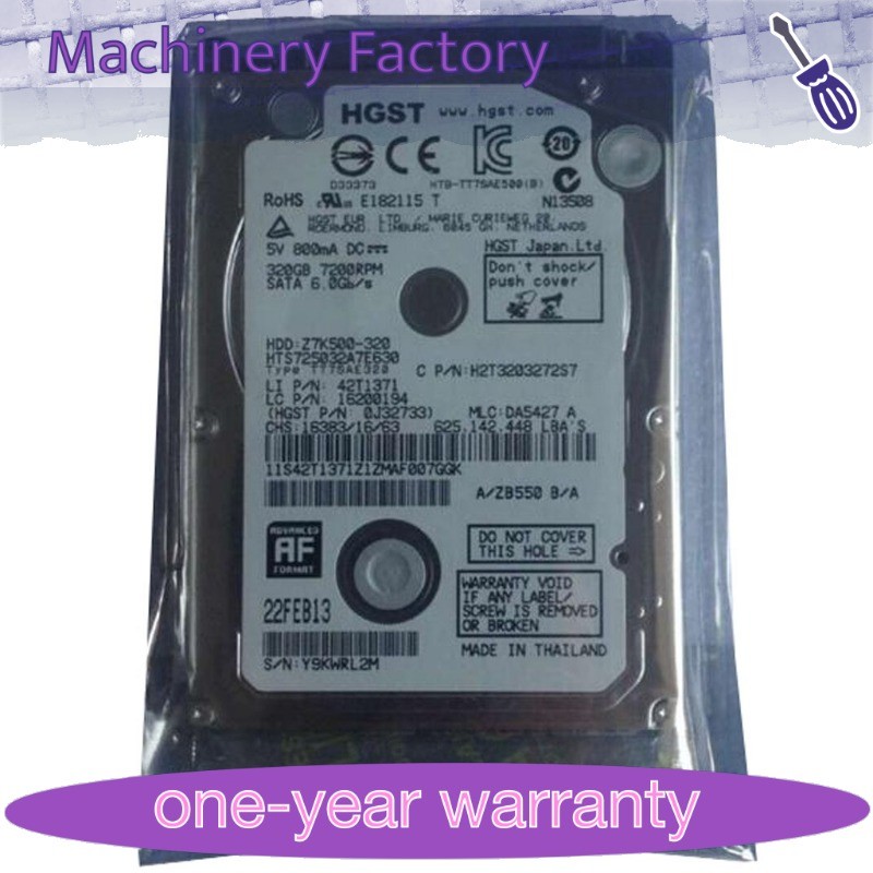Hitachi 320GB HTS725032A7E630 7200RPM 32MB SATA 2.5" Laptop HDD Hard Disk Drive