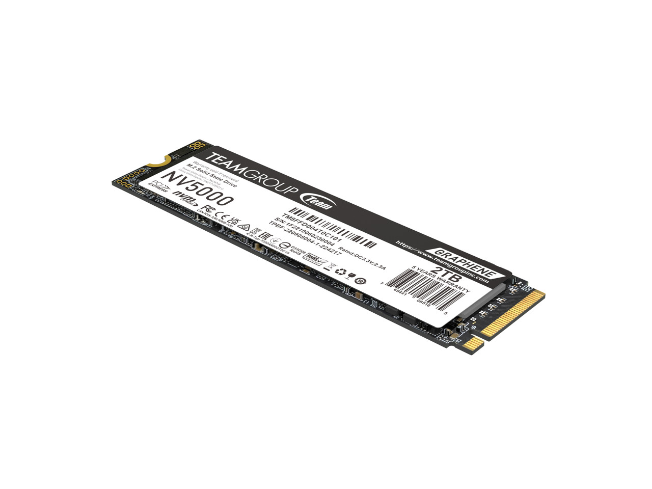 Group NV5000 M.2 2280 2TB PCIe 4.0 x4 with NVMe Internal Solid State Drive Team