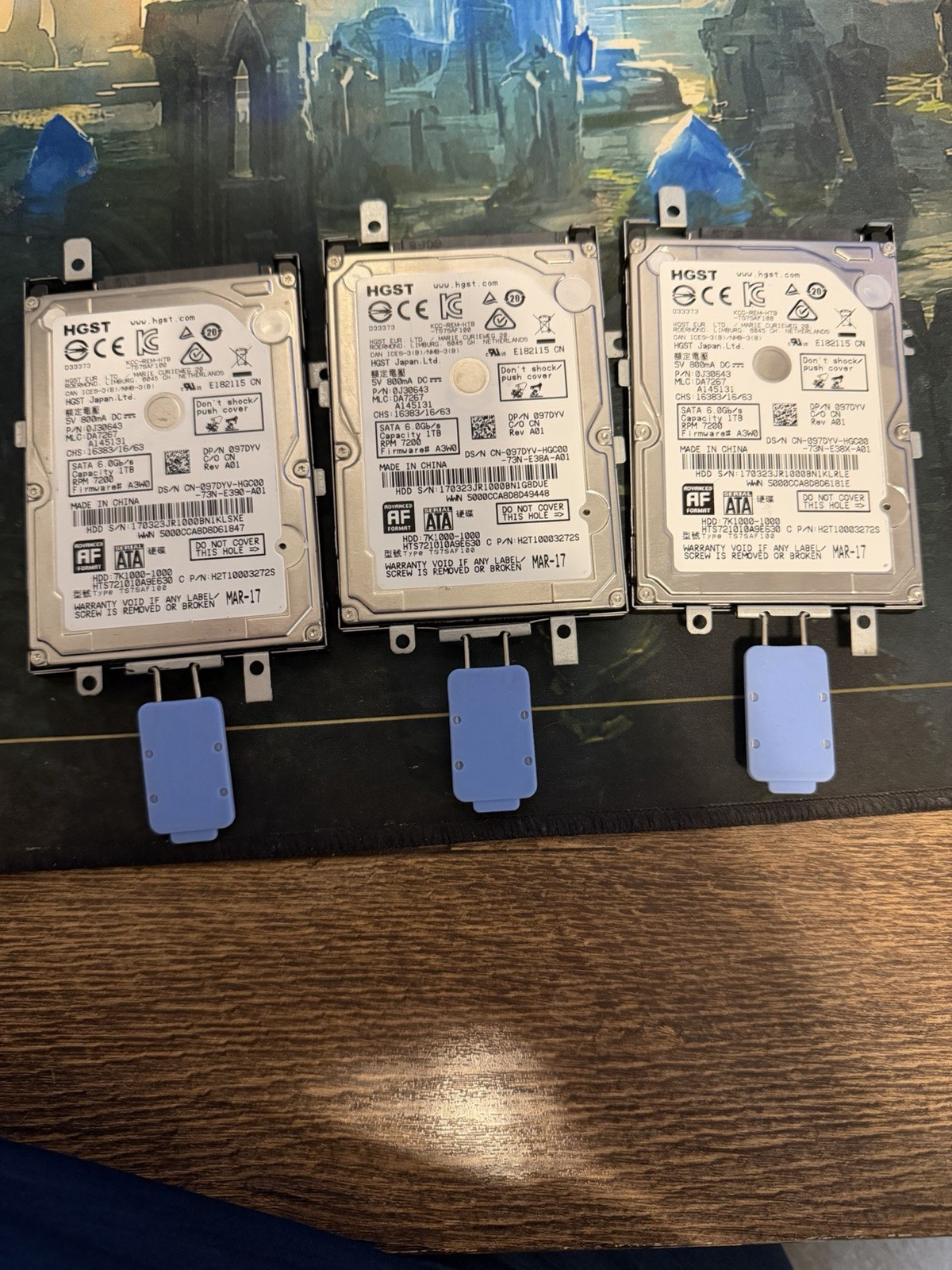 Working HGST Hitachi 1TB 7200 RPM 2.5" SATA III Hard Drive HDD H2T10003272S