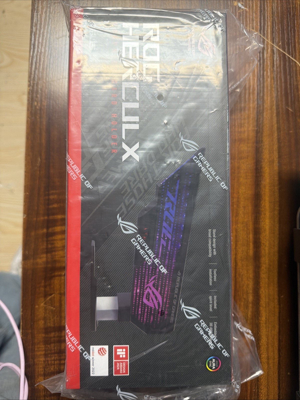 NEW ASUS ROG Herculx Graphics Card Holder XH01 ARGB GPU Support Spirit Level