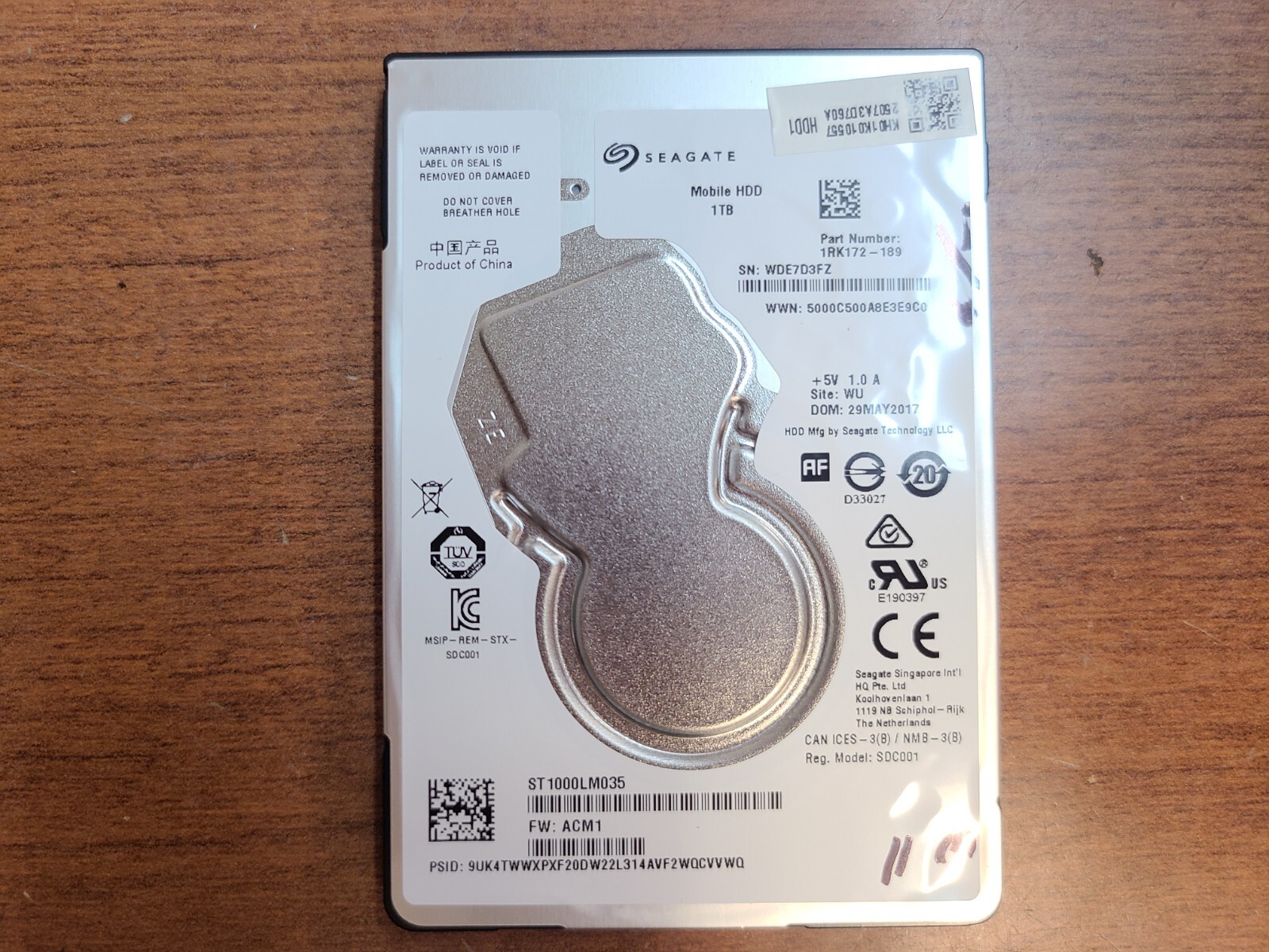 SEAGATE ST1000LM024 WINDOWS 11 OS 1TB HDD HARD DRIVE SATA 5400RPM HN-M101MBB-AS2