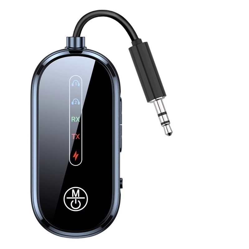 2in1 Bluetooth 5.4 Transmitter Receiver Dual‑Device 3.5mm Aux Adapter Car Audio