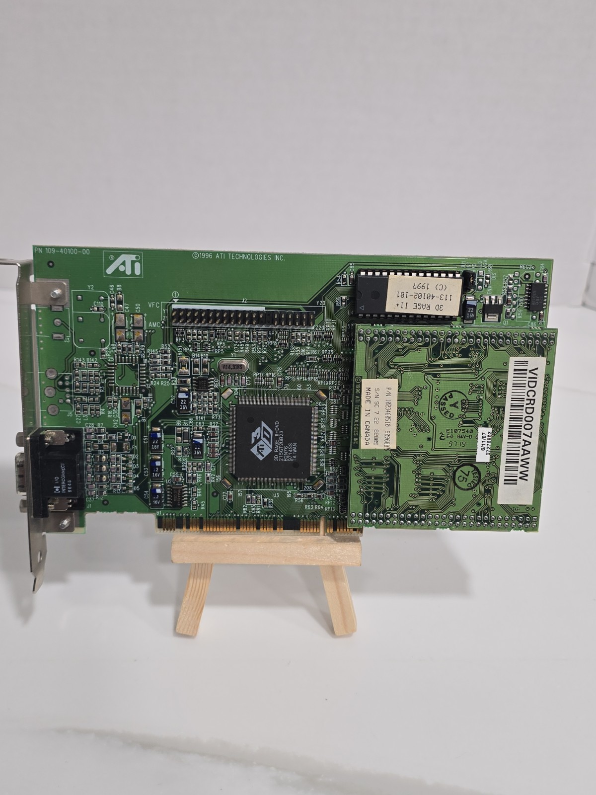 🔥 Vintage ATI 3D Rage II DVD 109-40100-00 Retro PC Video Card TESTED CLEAN