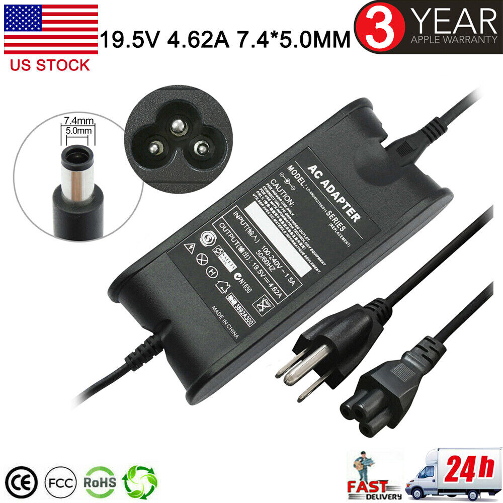 90W Charger For Dell Latitude 5300 5310 5400 5401 5404 5410 5411 Power Adapter