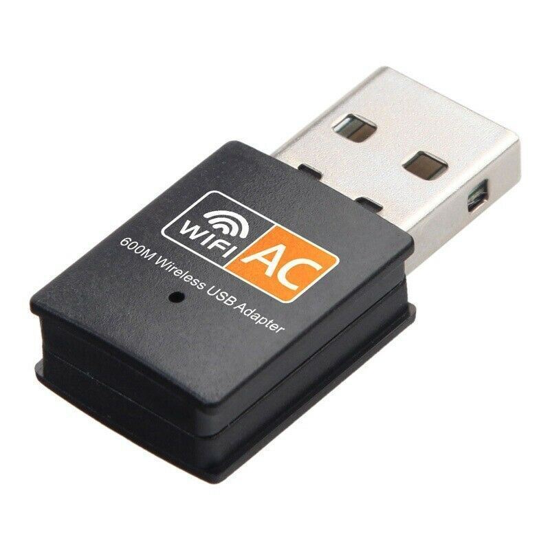 Mini Dual Band 600Mbps USB WiFi Wireless Adapter Network Card 2.4/5GHz 802.11 AC
