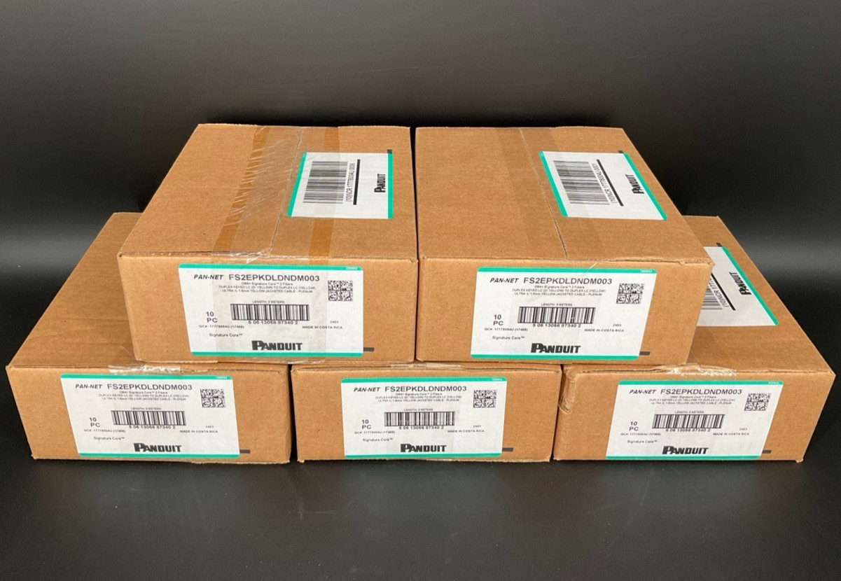 Panduit Opti-Core Fiber Optic MMF OM4 Patch Cable 3 meter yellow ✨BRAND NEW✨