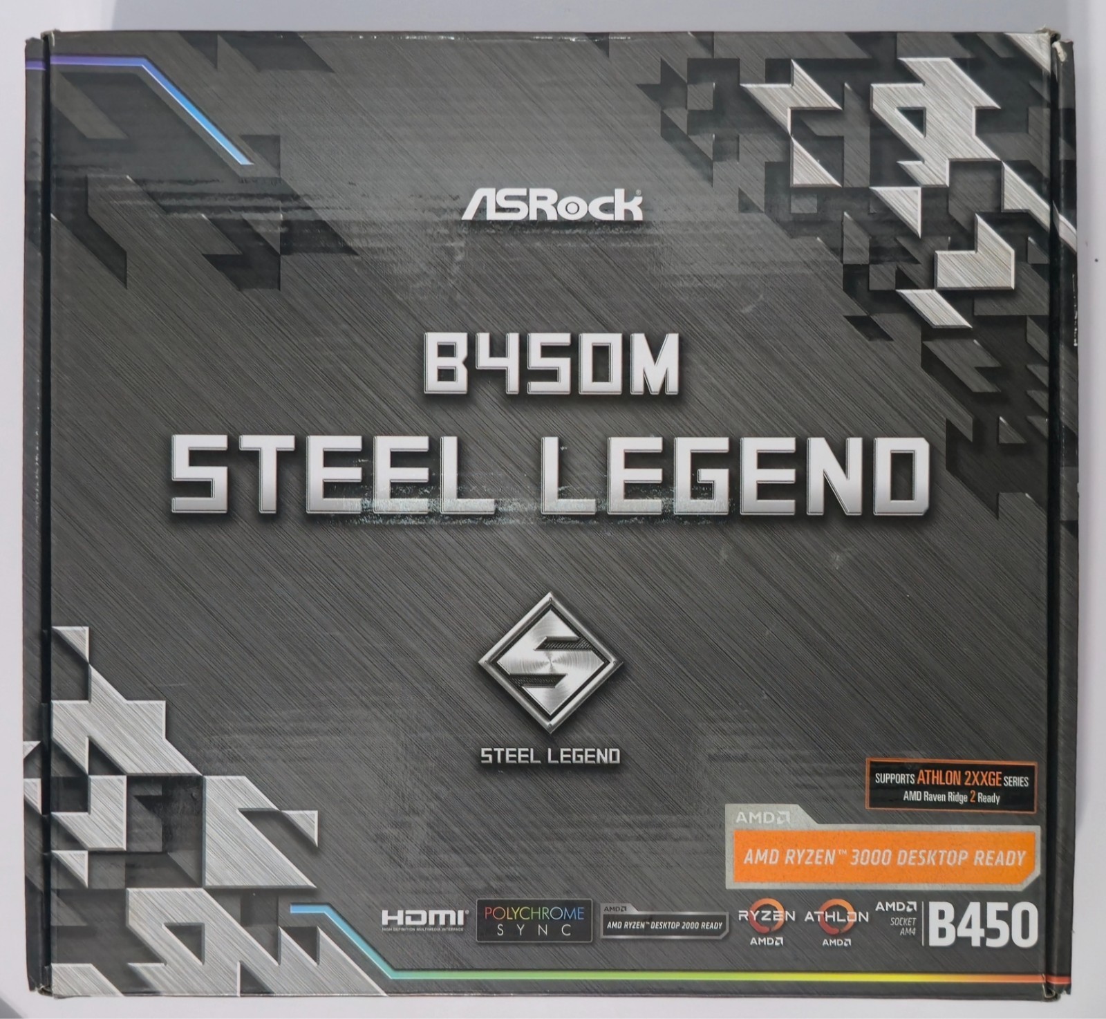 ASRock B450M Steel Legend MicroATX Motherboard Socket AM4 DDR4 AMD *NO I/O*