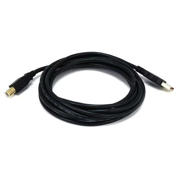 Monoprice Standard USB Cable,Black,10ft L 5439 Monoprice 5439 844660054399 Black