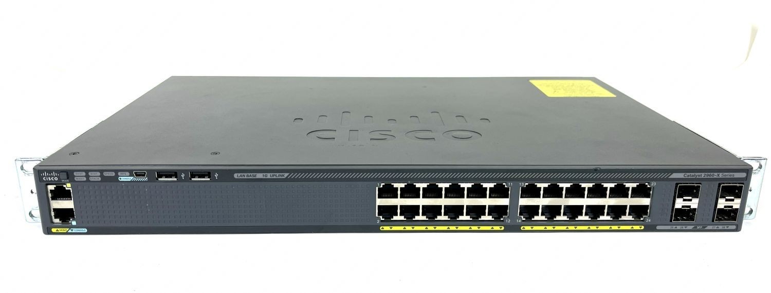 Cisco Catalyst WS-C2960X-24TS-L 24-Port Gigabit Switch 4x 1G SFP Rackmount