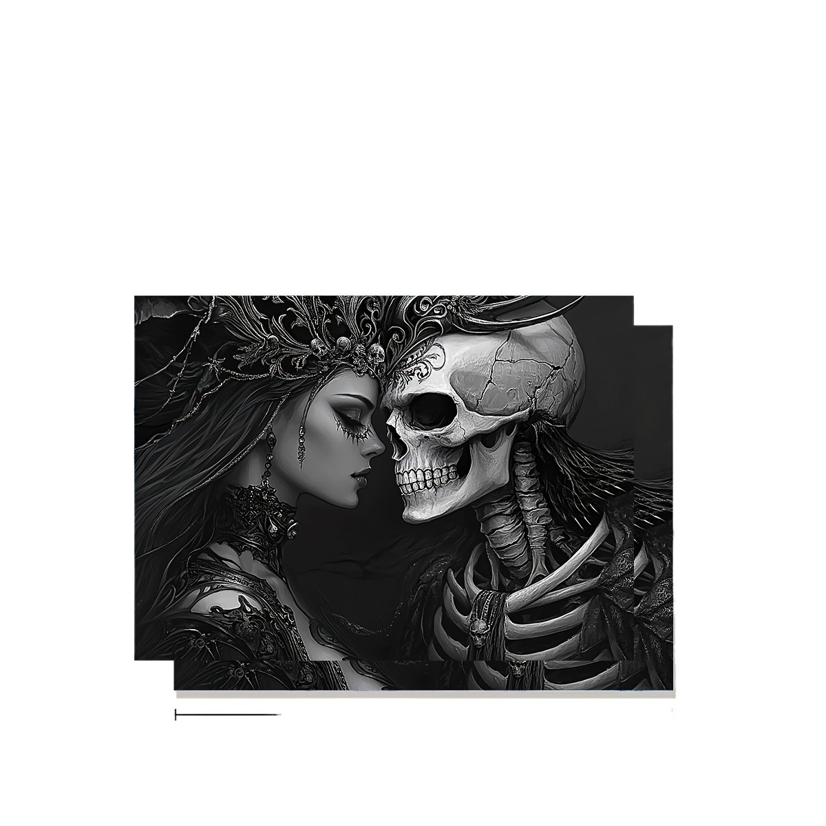 2PCS Gothic Beauty and Skeleton Vinyl Waterproof Scratch Resistant Laptop Skin