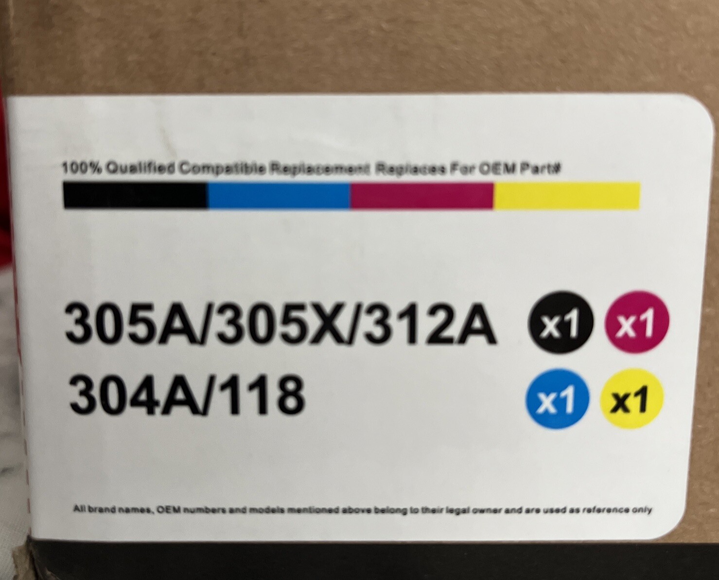 4PK Toner Cartridge Replacement For 305A/305X/312A/304A/118 Hallo Fox