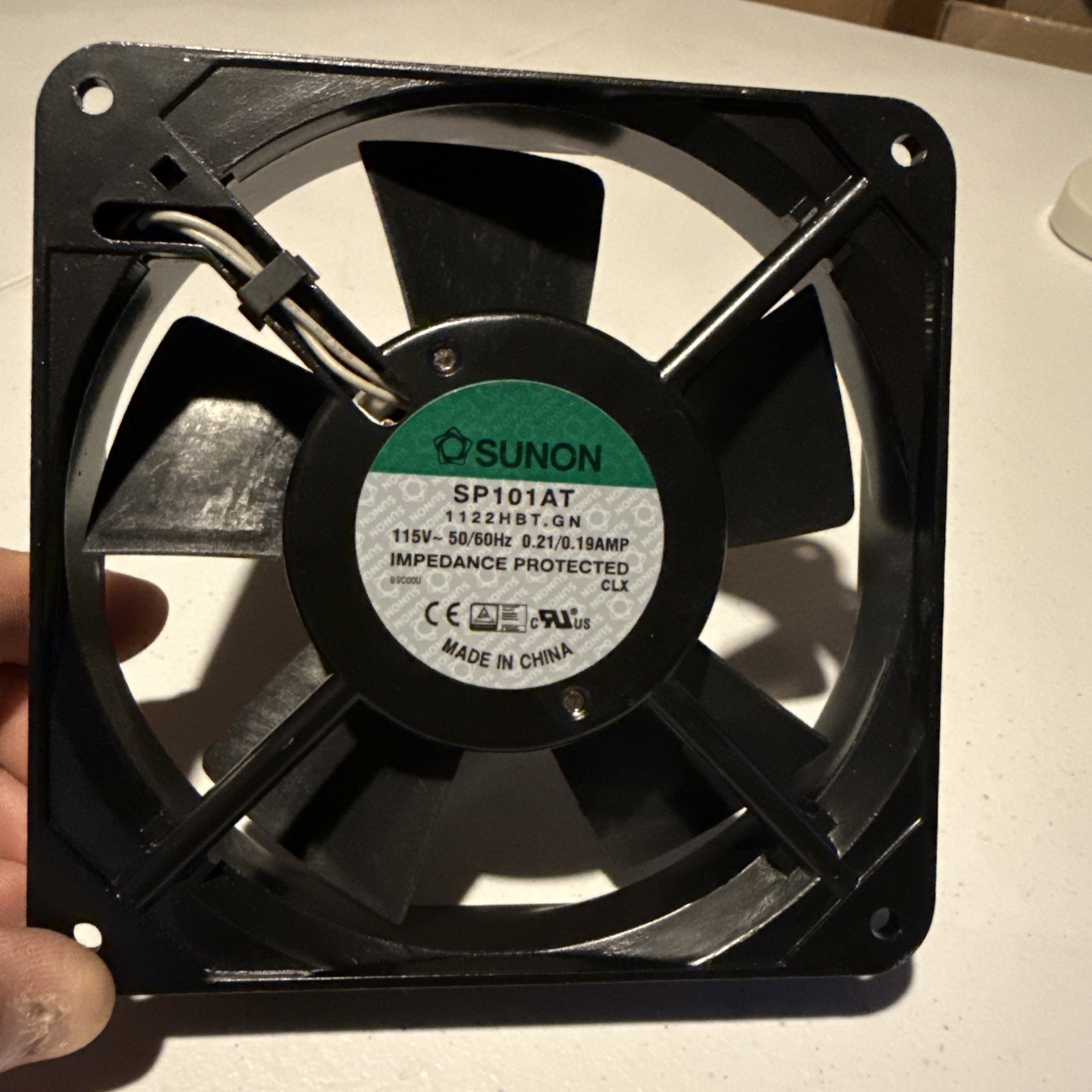 SUNON SP101AT Axial Exhaust AC Fan 85V-125V, Aluminum frame, 120x120x25mm NEW
