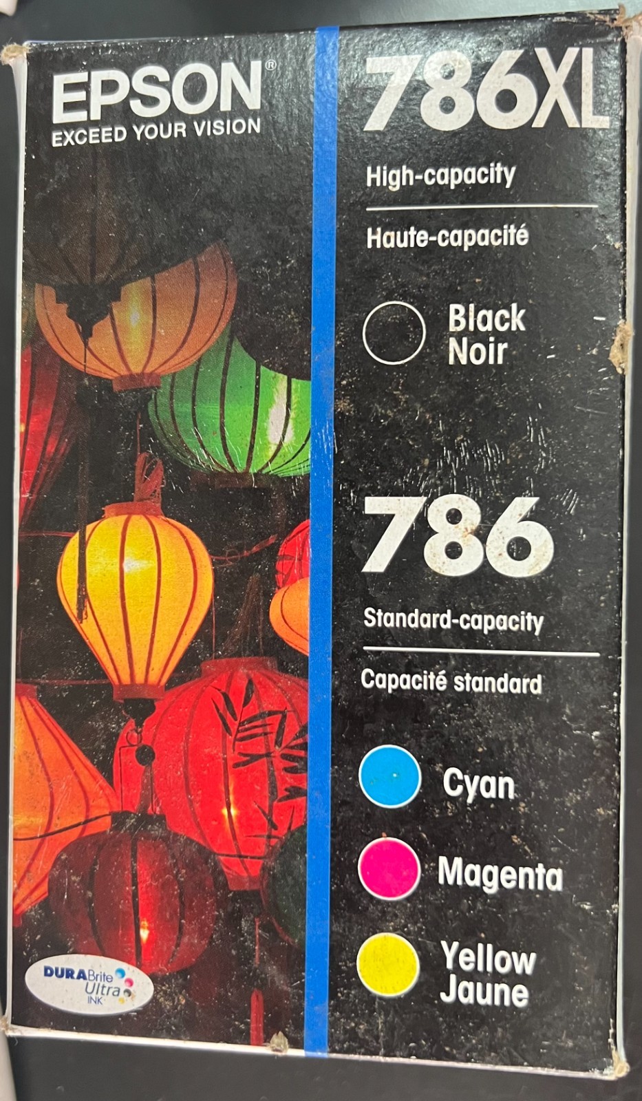 Epson Durabrite 786xl Black & 786 Standard Color Ink Cartridges 1734/OB