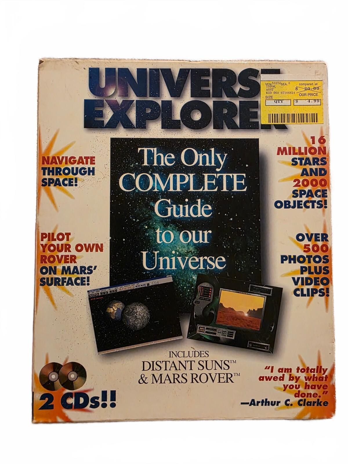 Universe Explorer PC CD-ROM Game with Distant Suns & Mars Rover