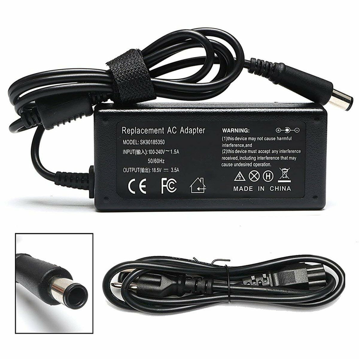 65W 18.5V 3.5A Power Laptop Charger for HP EliteBook Folio 840 450 9480m 9470m