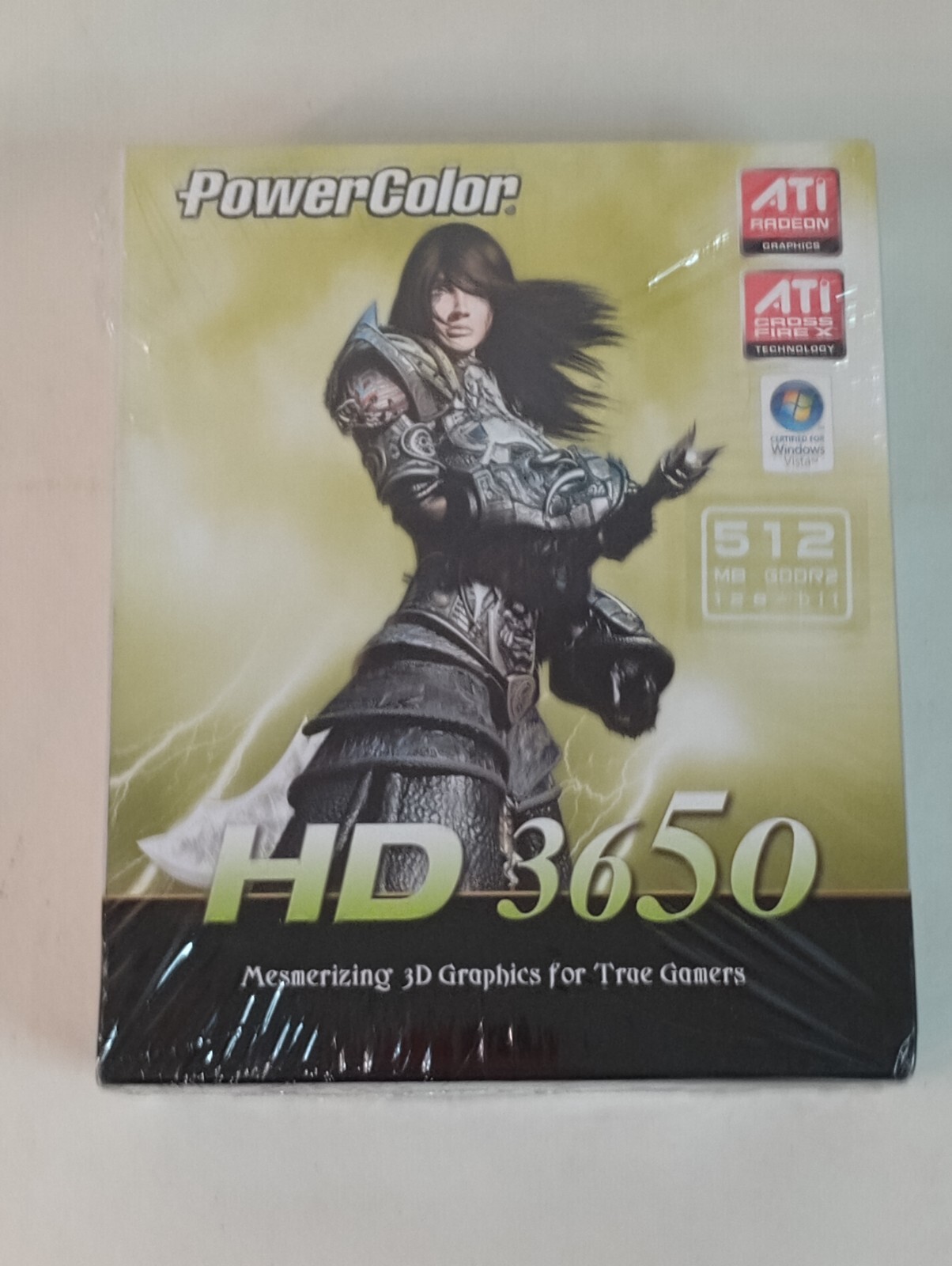 PowerColor HD 3650 ATI Radeon 3D Graphics Card 512Mb 128bit Crossfire X PCI-E