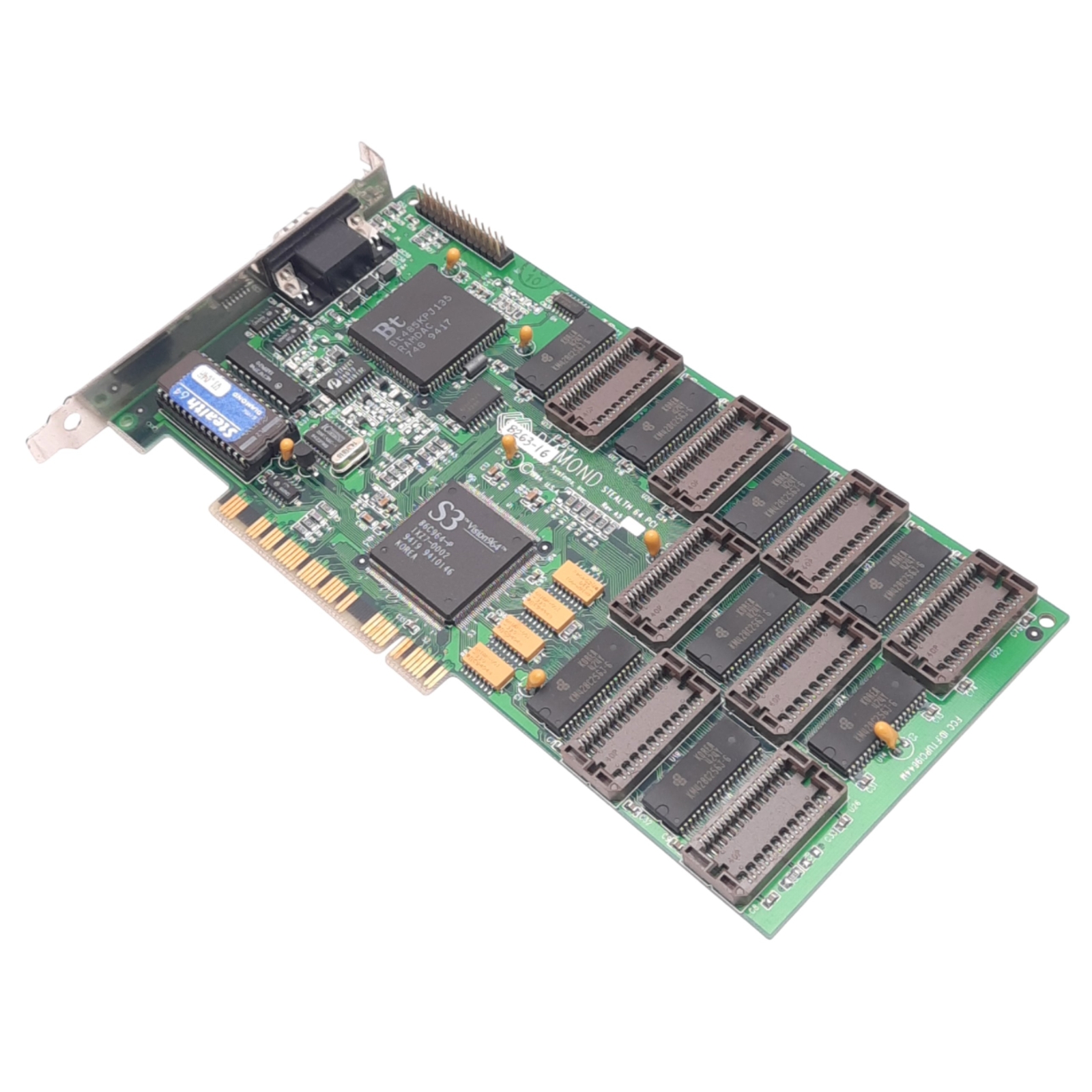 Diamond Stealth 64 PCI v1.04H Video Card, S3 Vision964, 4MB VRAM, VGA, PCI