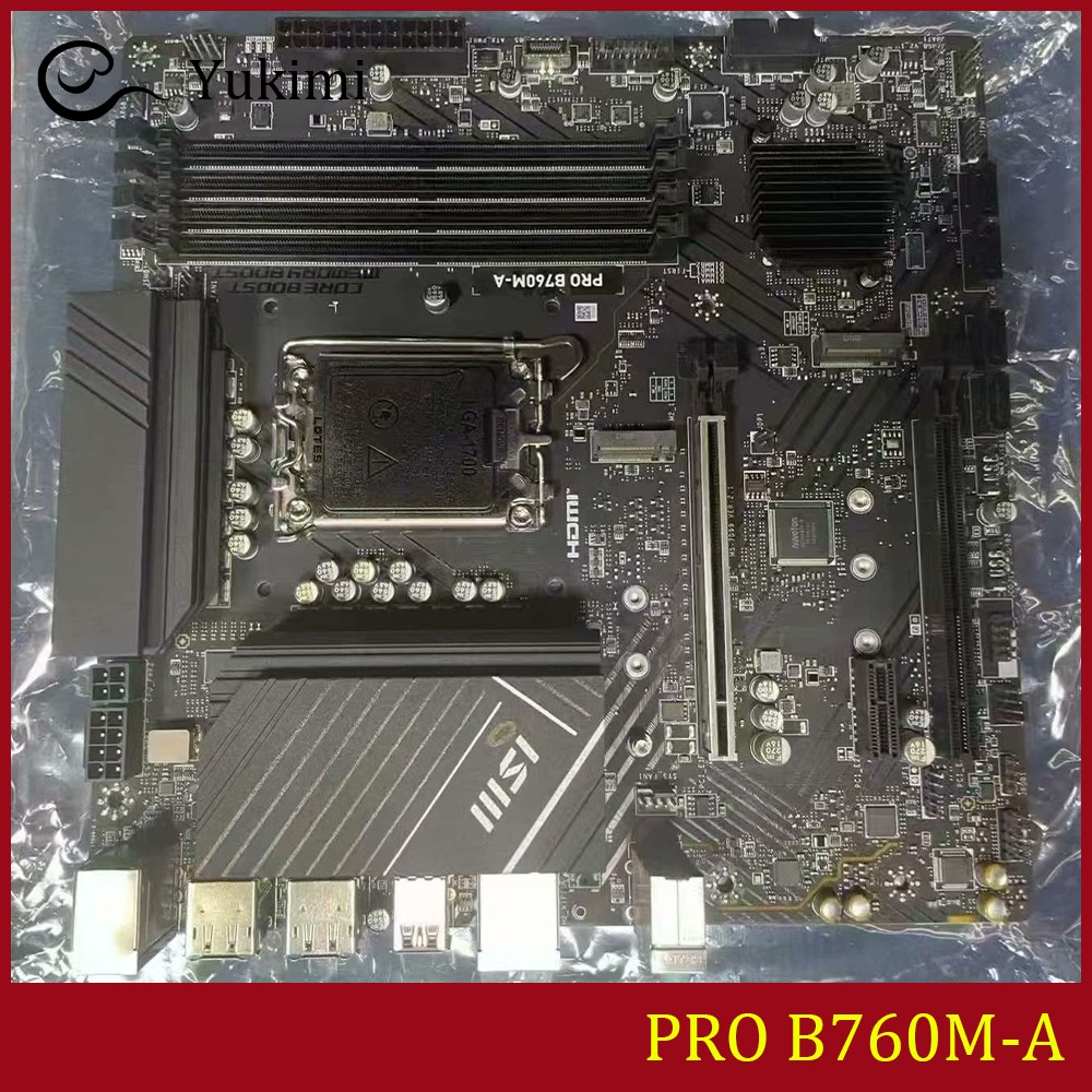 FOR MSI PRO B760M-A DDR5*4 LGA 1700 256GB HDMI DisplayPort mATX Ｍotherboard Test