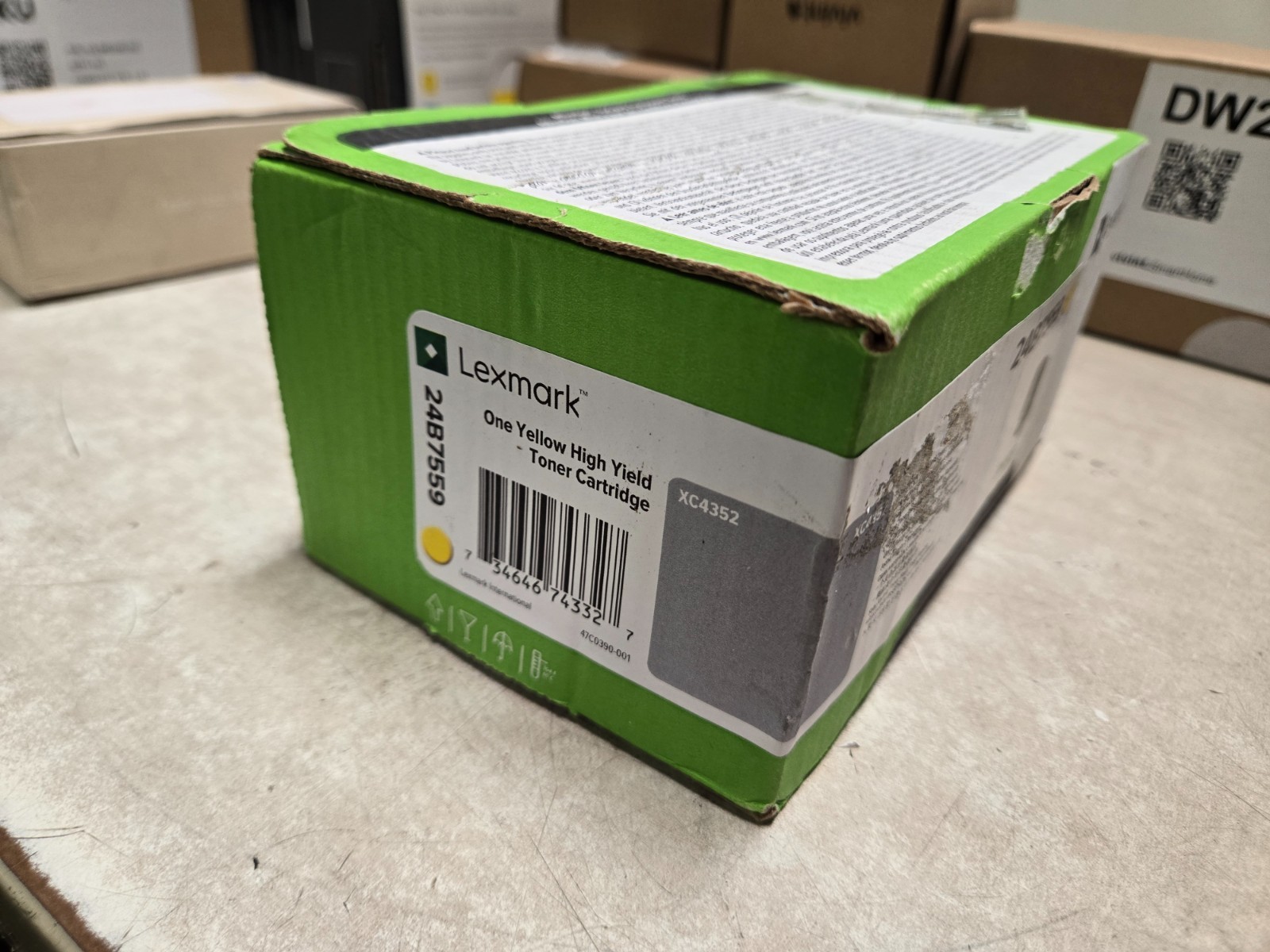 Genuine Lexmark 24B7559 YELLOW High Yield Toner Ink Cartridge XC4352 SEALED