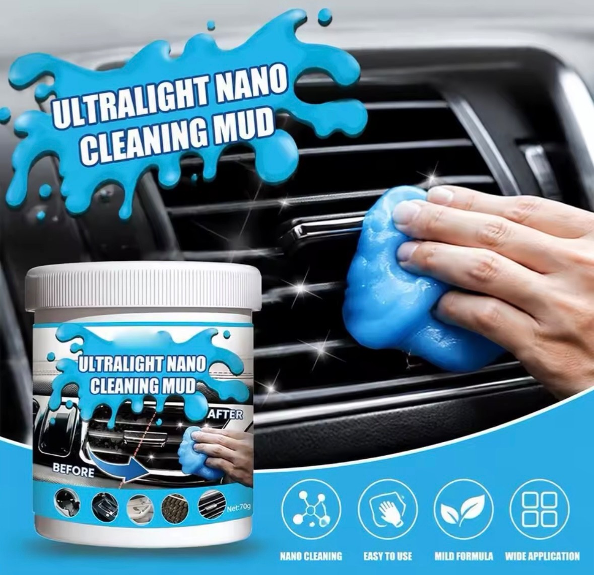 Universal Car Cleaning Gel Dust Remover Keyboard Auto Interior Cleaning Putty