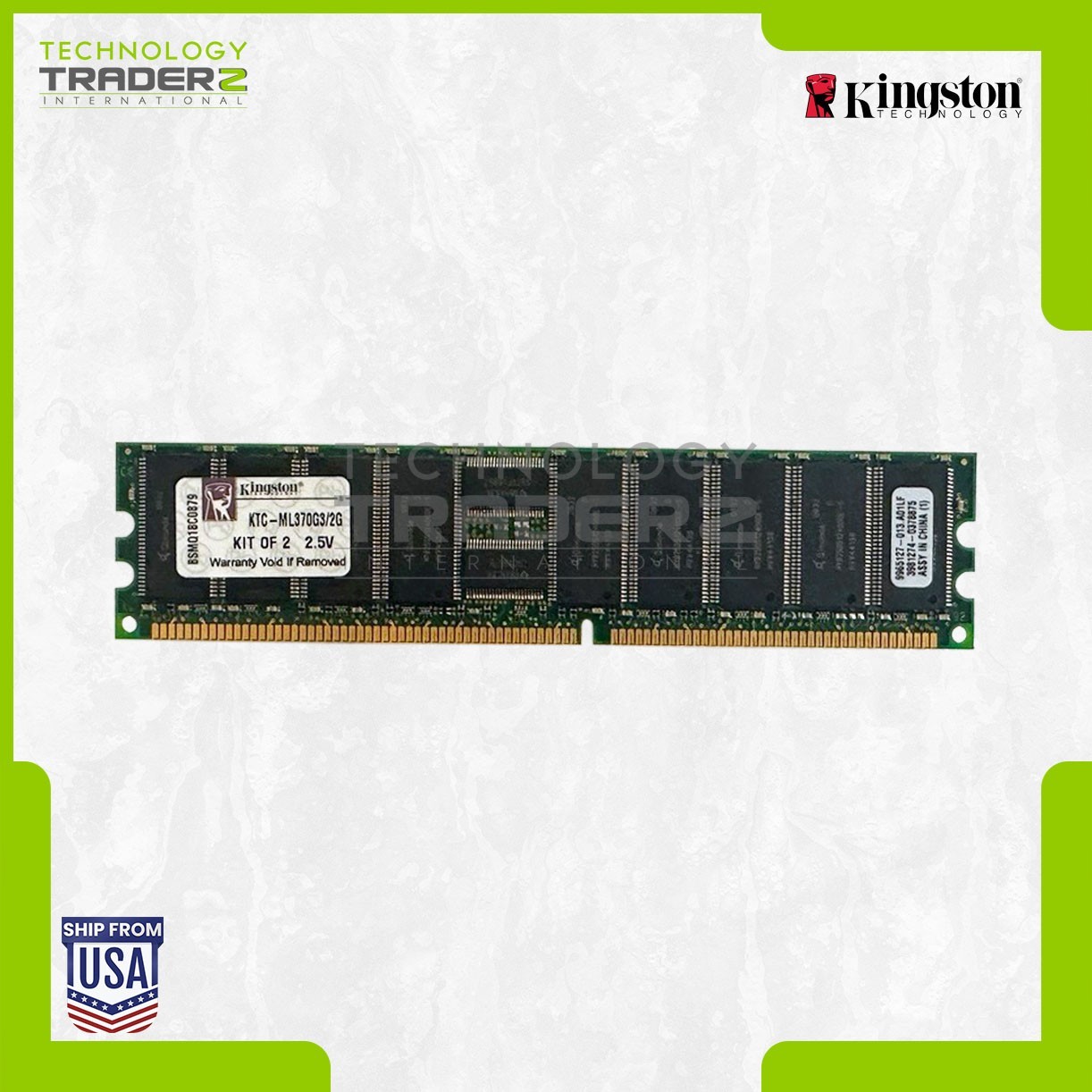 LOT OF 4 KTC-ML370G3/2G Kingston 1GB PC-2100 DDR-266Mhz ECC REG Server Memory