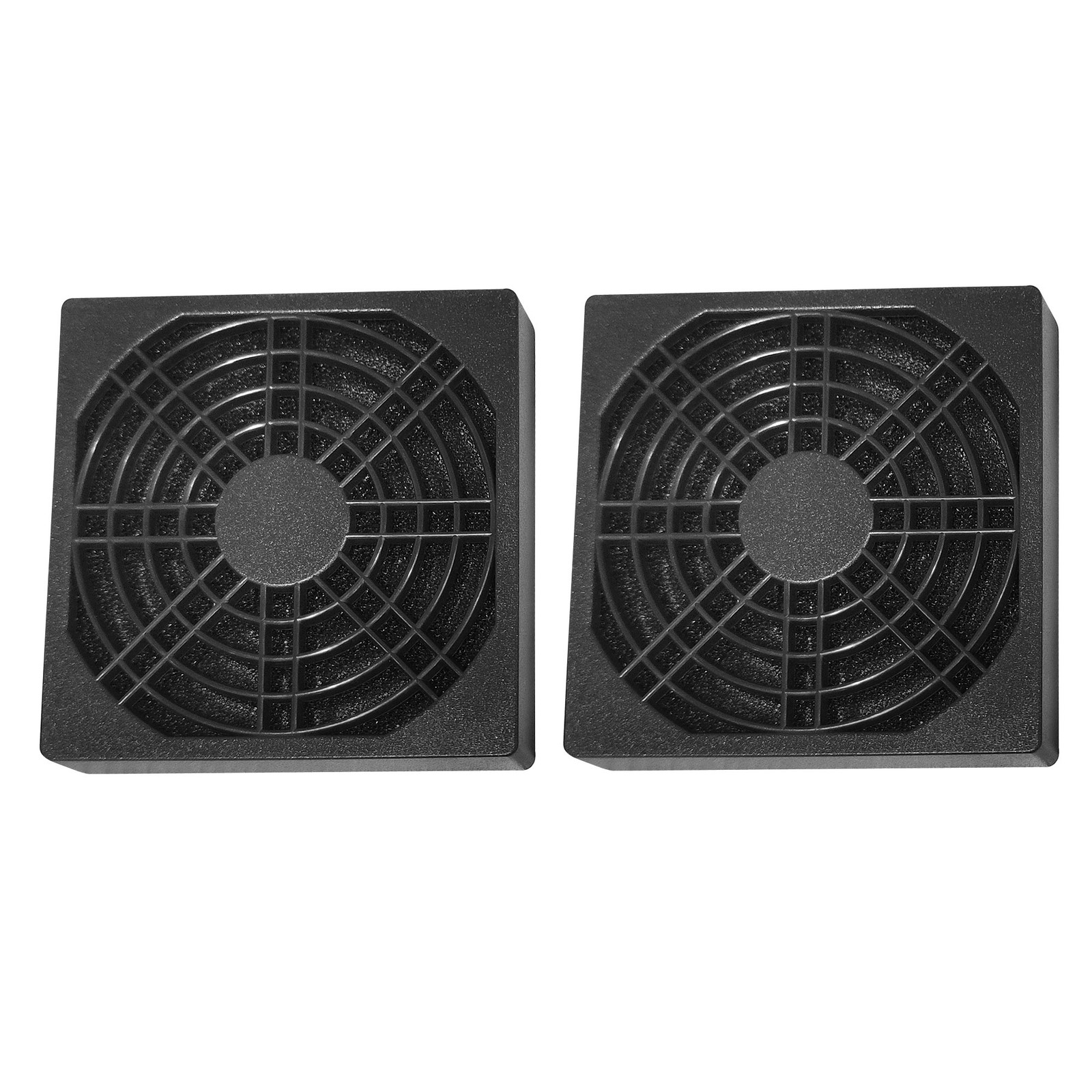 2 Pack Fan Dust Filter Guard Grill Cover Black Plastic for 80mm PC Case Fan