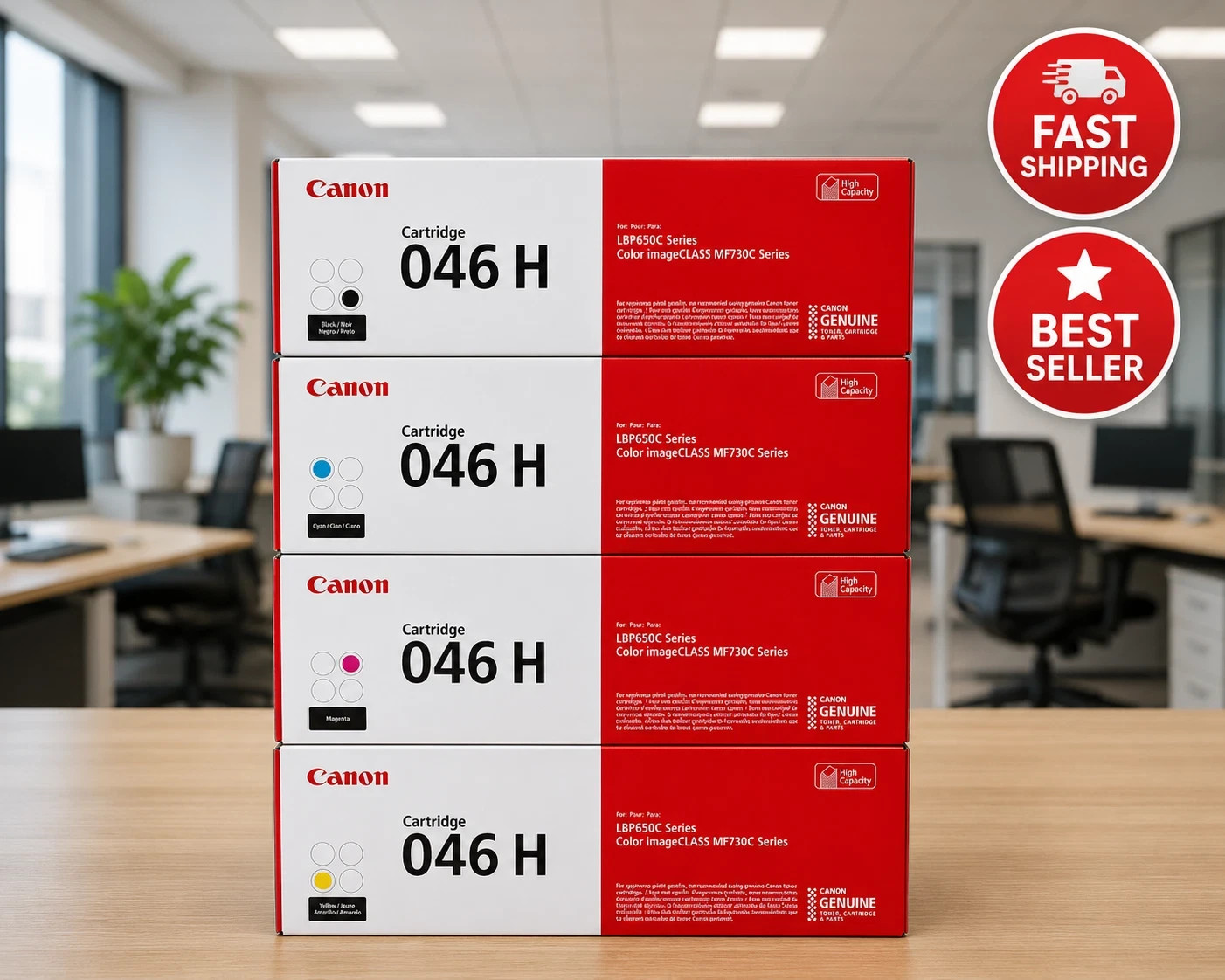 Original Canon 046H Toner Set 4-Pack High Yield Laser Printing ✅